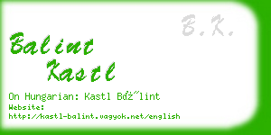 balint kastl business card